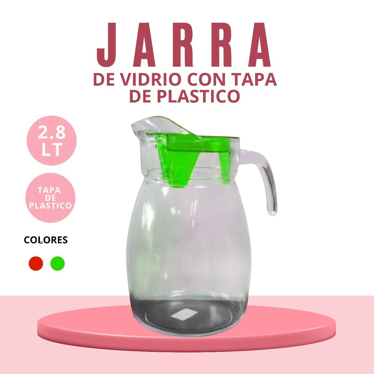ICHIMATSU - JARRA MANCORA 2.8LT C/TAPA  PLAST. VERDE