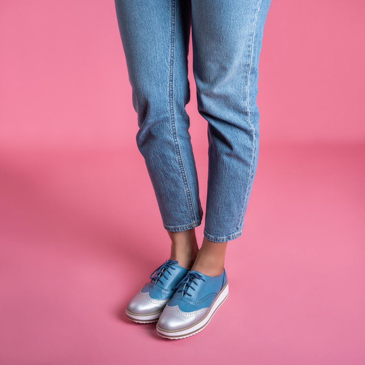 KAWKI - ZAPATOS DE MUJER OXFORD DIVERSION ACERO PUNTA PLATA