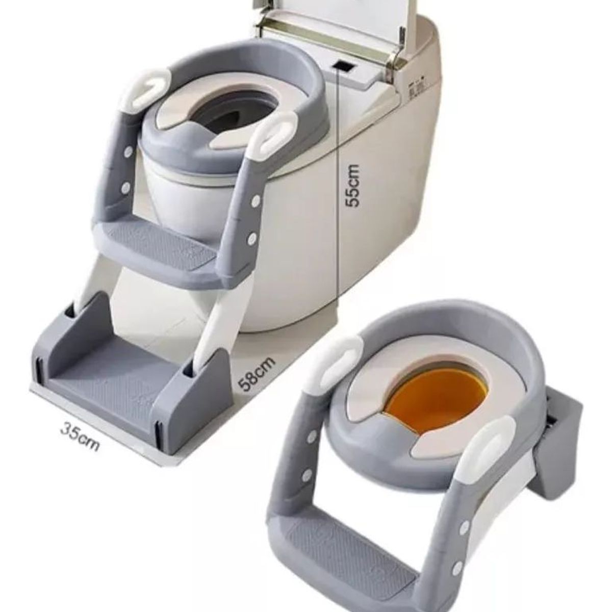 GENERICO - ADAPTADOR DE BAÑO 2 EN 1 CON ASIENTO ACOLCHADO