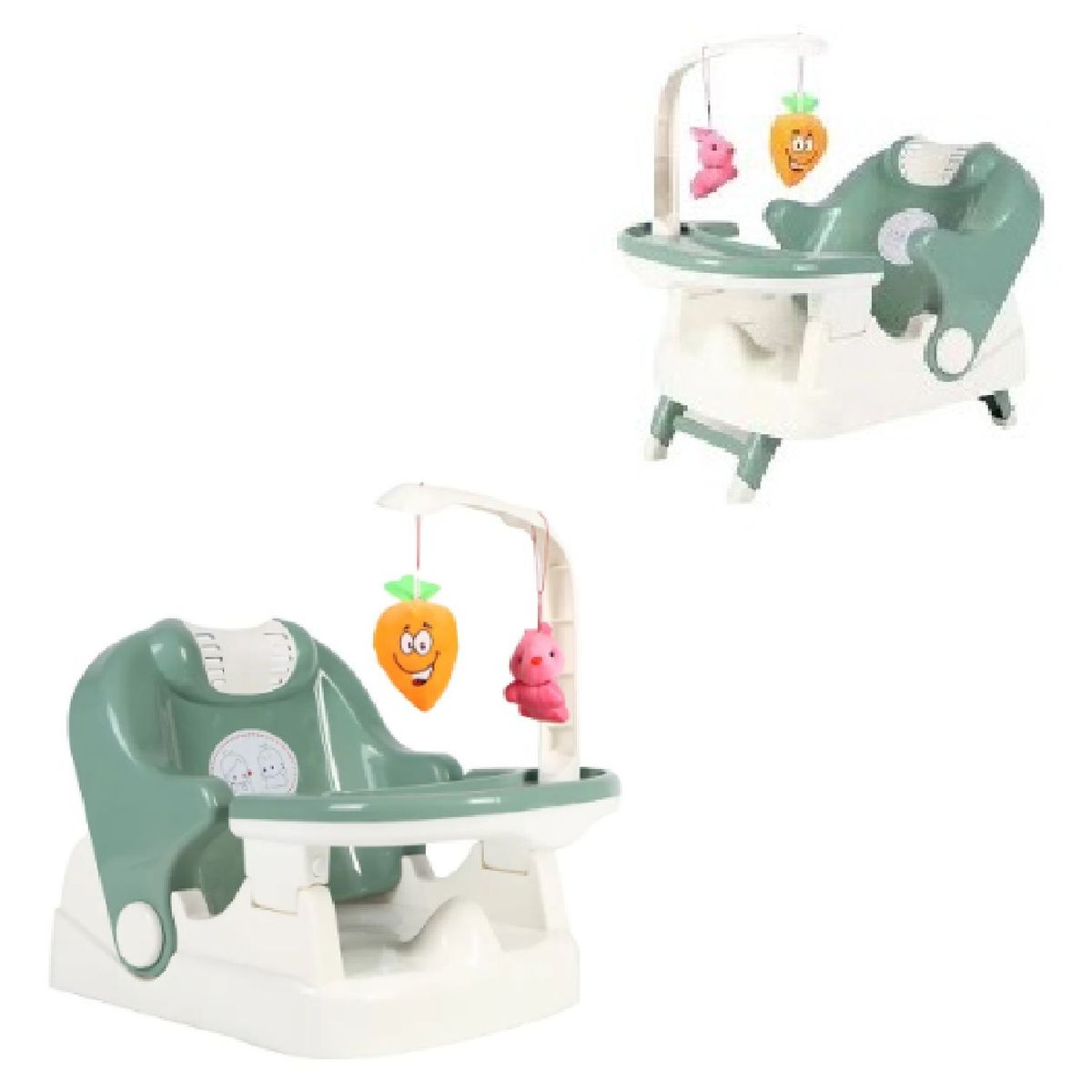 GENERICO - Silla de Alimentacion para Bebe con Juguetes- verde