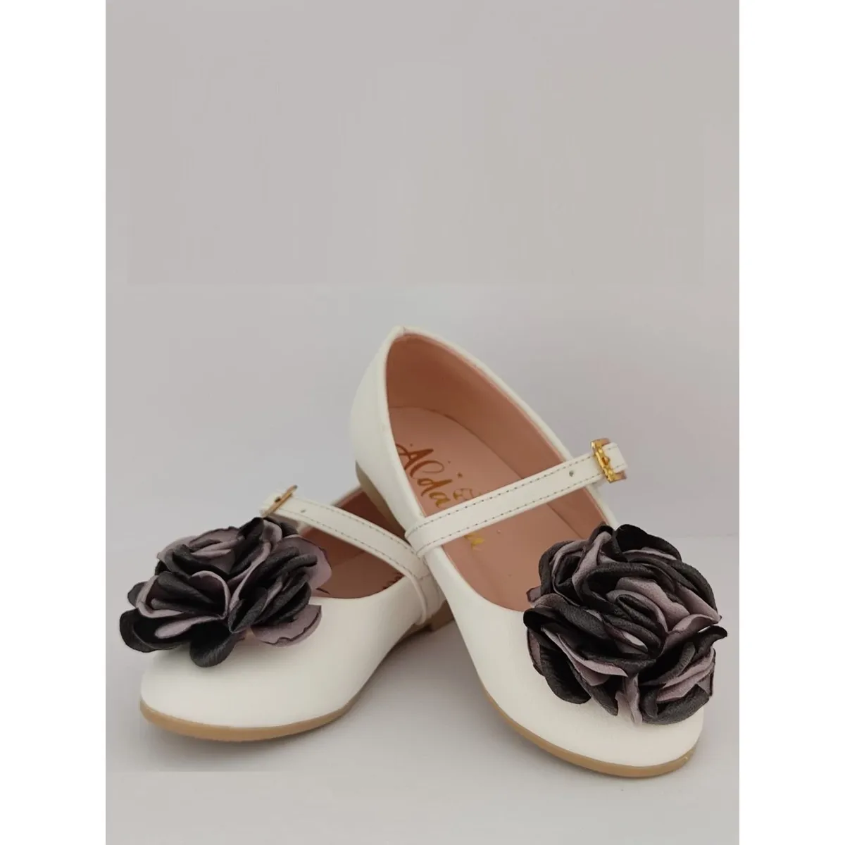 GENERICO - Zapatos flor seda negro