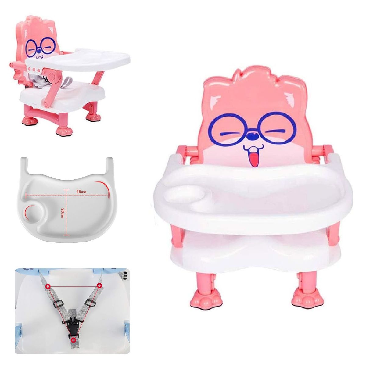 GENERICO - Comedor para bebés Mesa y silla 2 en 1-Rosa