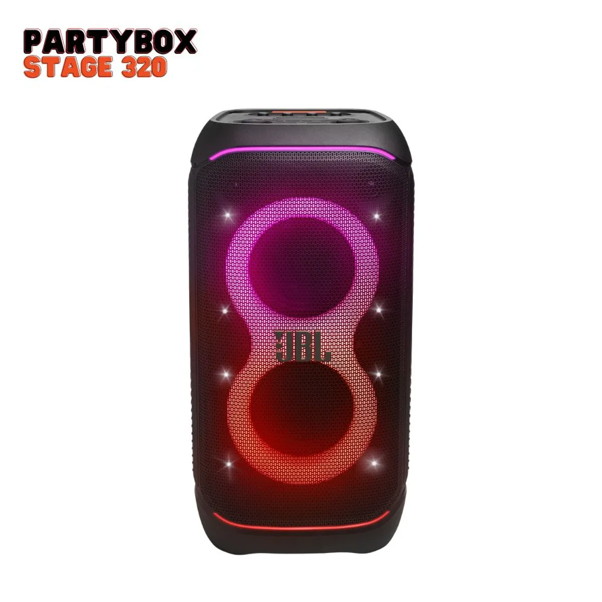 JBL - Parlante Bluetooth JBL PartyBox Stage 320 IPX4 y Espectáculo de Luces