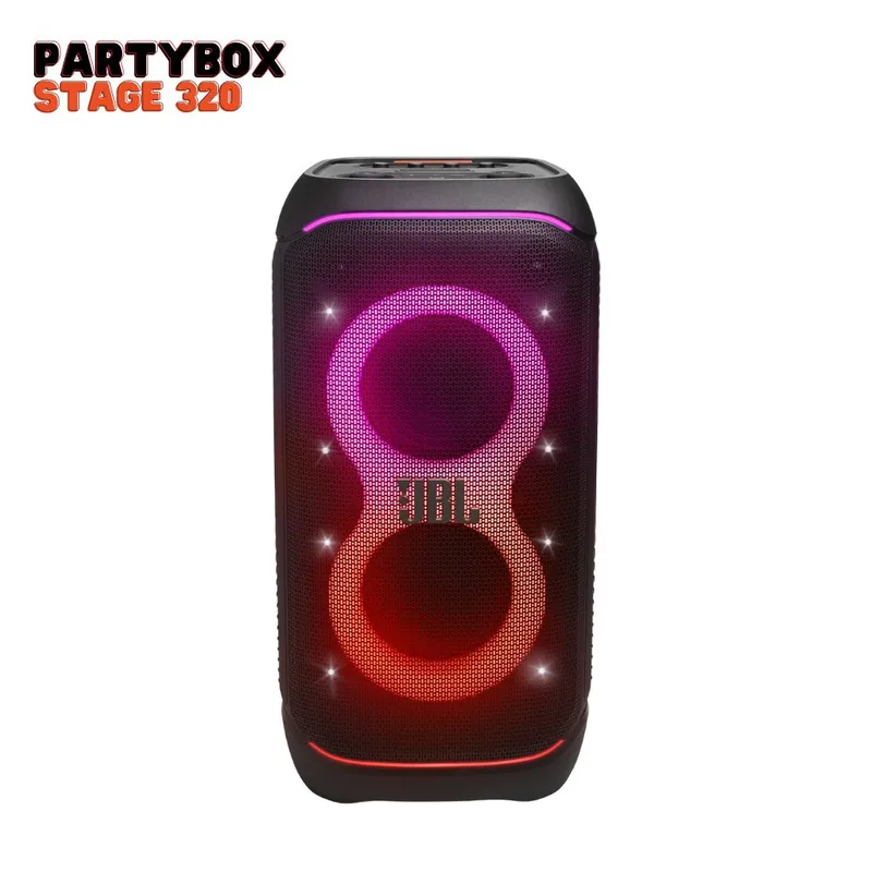 JBL - Parlante Bluetooth JBL PartyBox Stage 320 IPX4 y Espectáculo de Luces