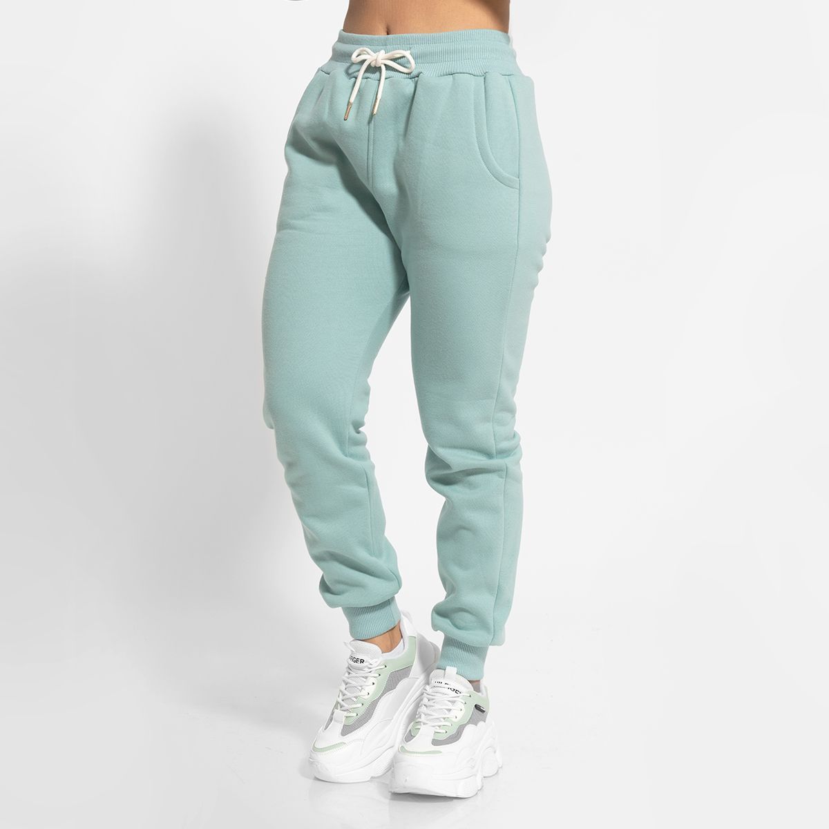 GENERICO - buzo jogger de algodón afranelado para mujer turquesa Arcoi