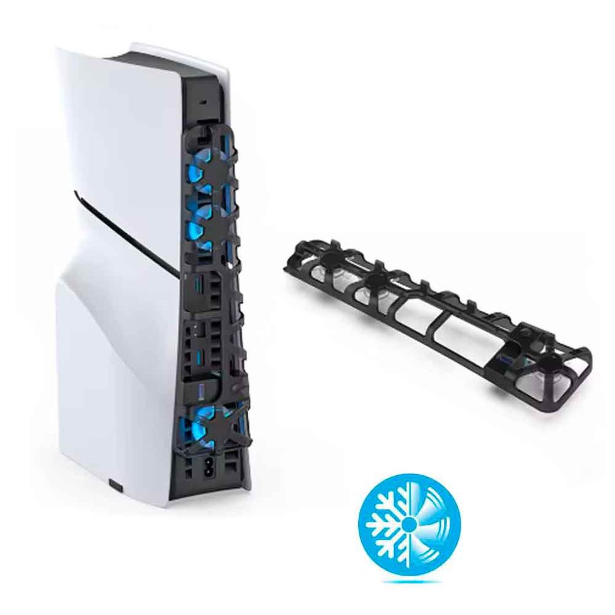 VARIOS - Cooler para PS5 Slim con Lector y Digital con 3 velocidades, luces, db