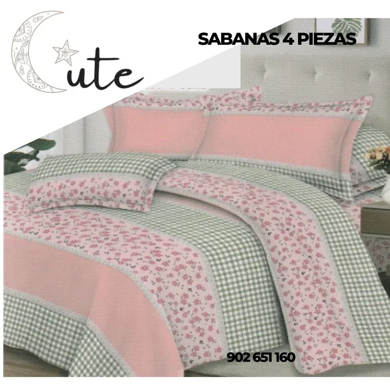 CUTE - JUEGO DE SÁBANAS DE 2 PLAZAS
