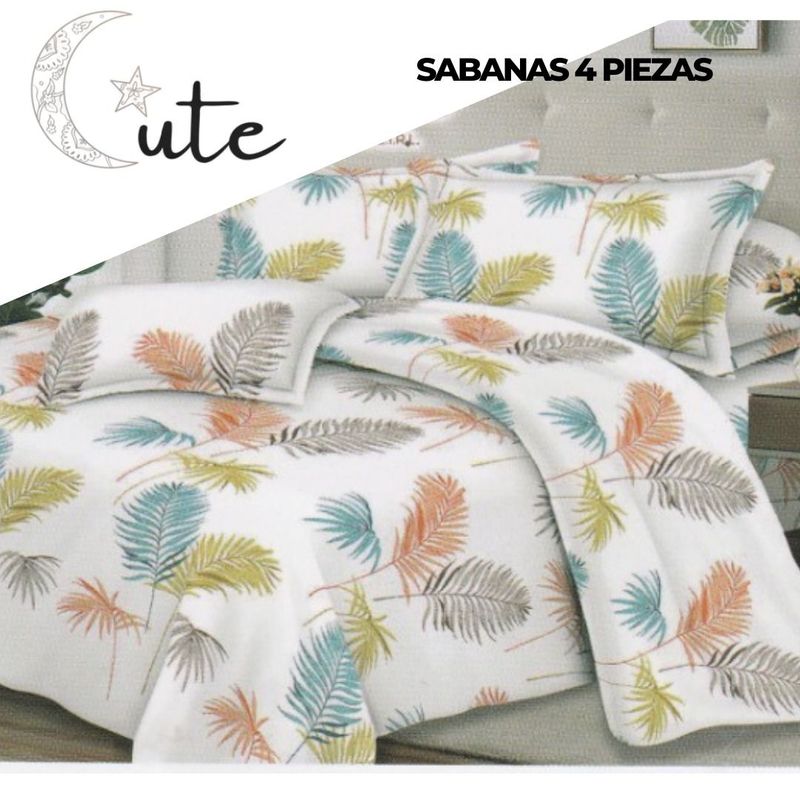 CUTE - JUEGO DE SÁBANAS DE 2 PLAZAS