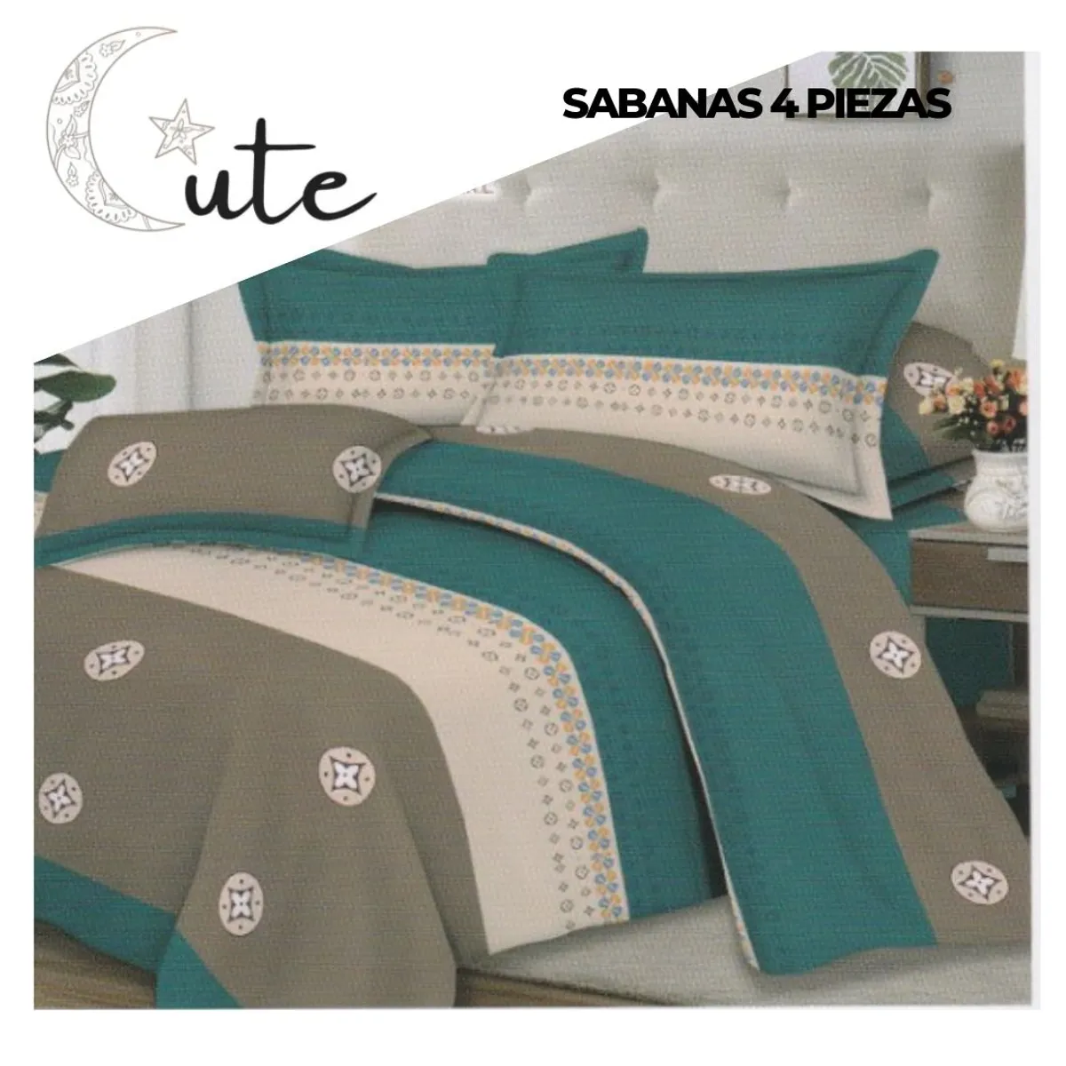 CUTE - JUEGO DE SÁBANAS DE 2 PLAZAS