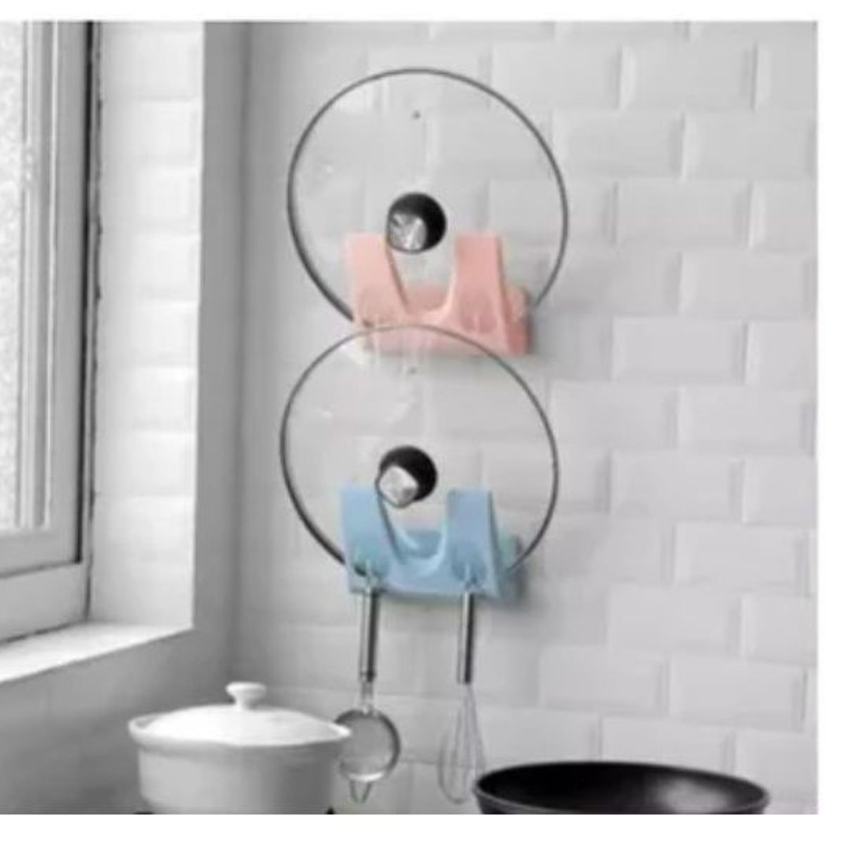 GENERICO - Organizador Colgador Soporte de Tabla de Picar Tapa de Olla Cucharon