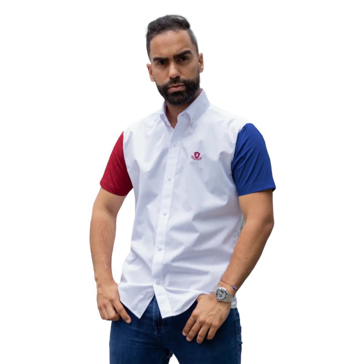 BONAPARTE - Camisa Manga Corta Piero Biani 100% Algodón Pima Hombre