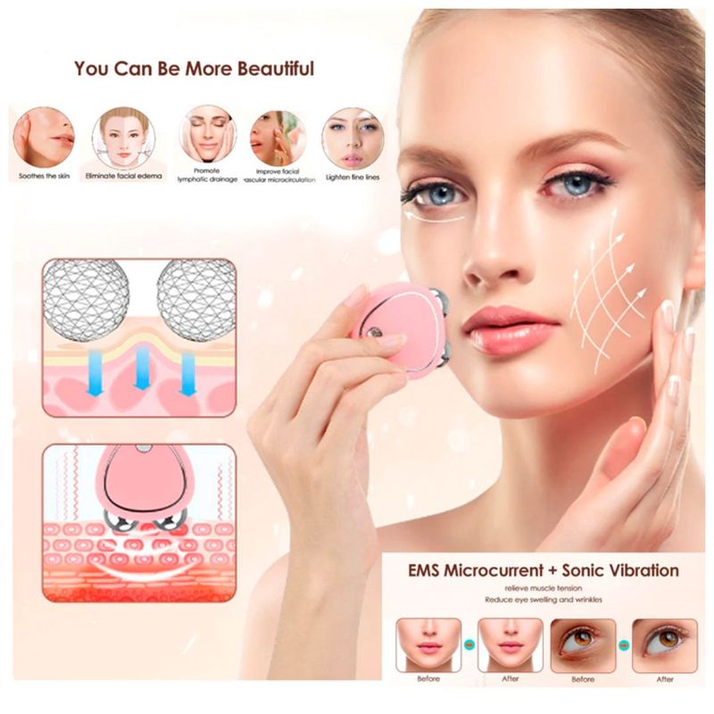 GENERICO - Masajeador de Microcorriente Facial Rejuvenece y Moldea el Rostro