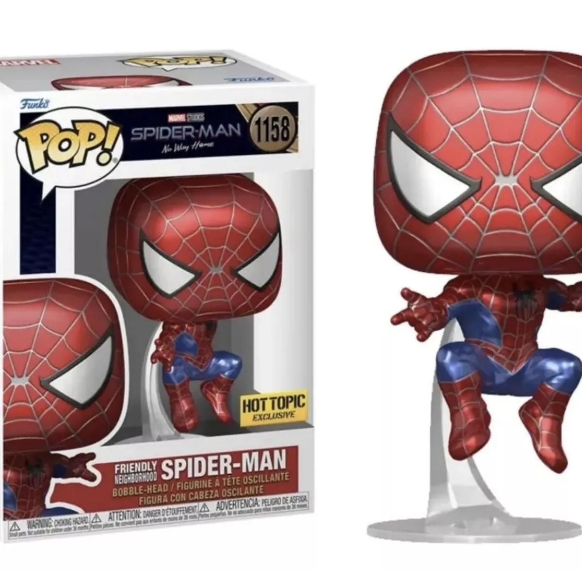 FUNKO - Spiderman Funko 1158 Metallico Hot Topic Ex No Way Home