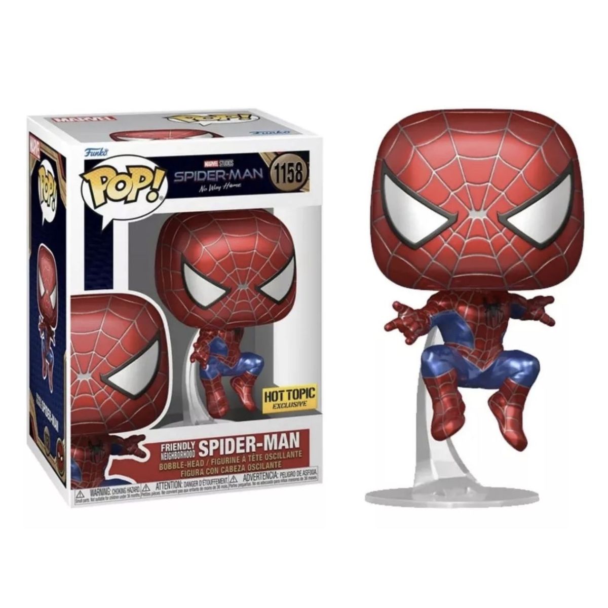 FUNKO - Spiderman Funko 1158 Metallico Hot Topic Ex No Way Home
