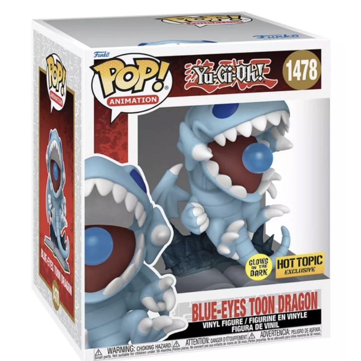 FUNKO - Blue Eyes Toon Dragon Funko Pop 1478 Glow Yu Gi Oh