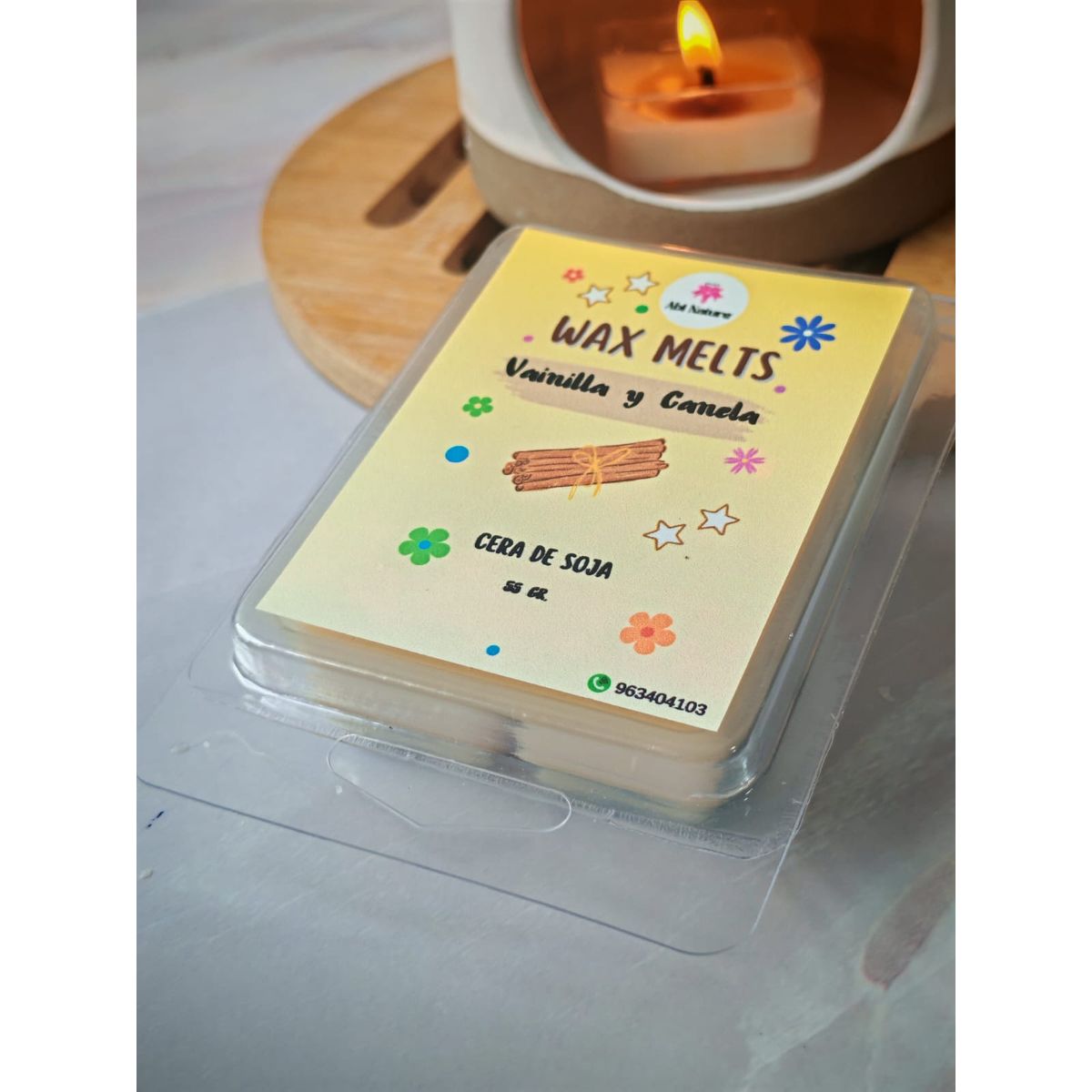 GENERICO - Wax Melts de Cera de Soja  Vainilla & Canela