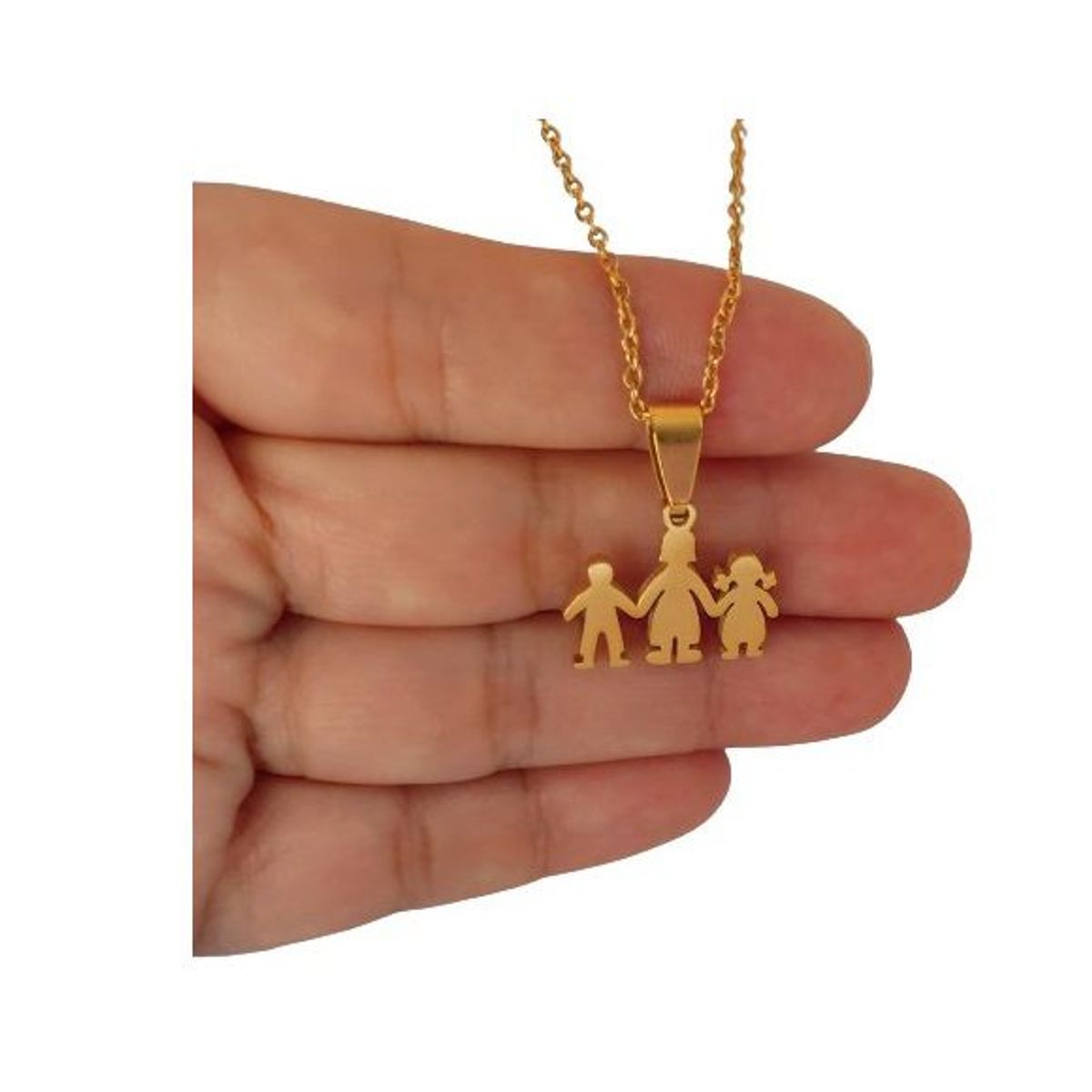 OEM - COLLAR MUJER DIJE MINI MAMA NIÑO NIÑA ACERO INOXIDABLE 316L