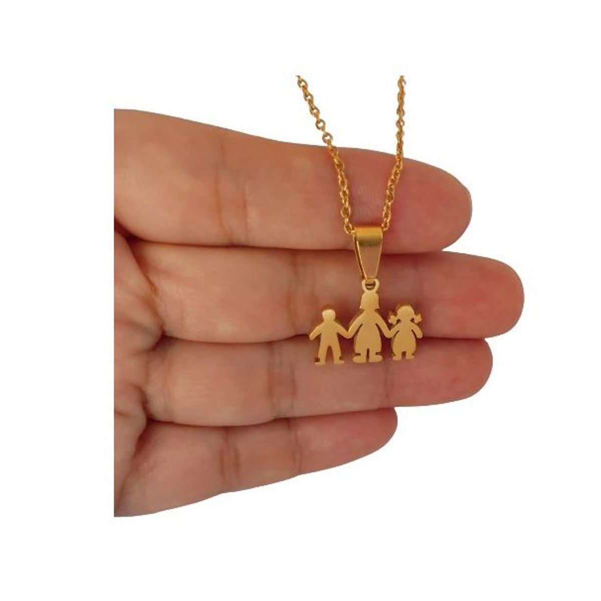 OEM - COLLAR MUJER DIJE MINI MAMA NIÑO NIÑA ACERO INOXIDABLE 316L