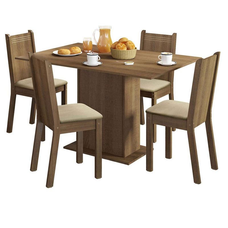 MADESA - Juego de Comedor Lexy con 4 Sillas
