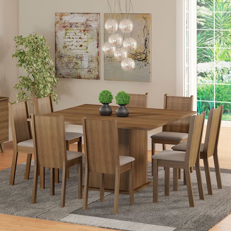 MADESA - Juego de Comedor Clarice con 8 Sillas
