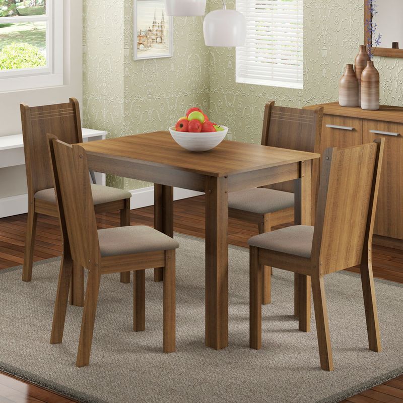 MADESA - Juego de Comedor Rute con 4 Sillas