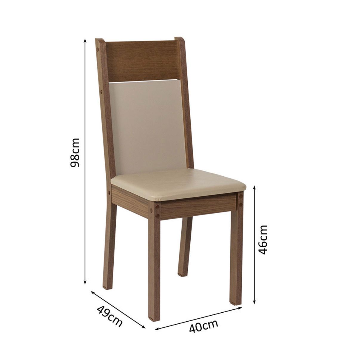 MADESA - Juego de Comedor Claire con 4 Sillas