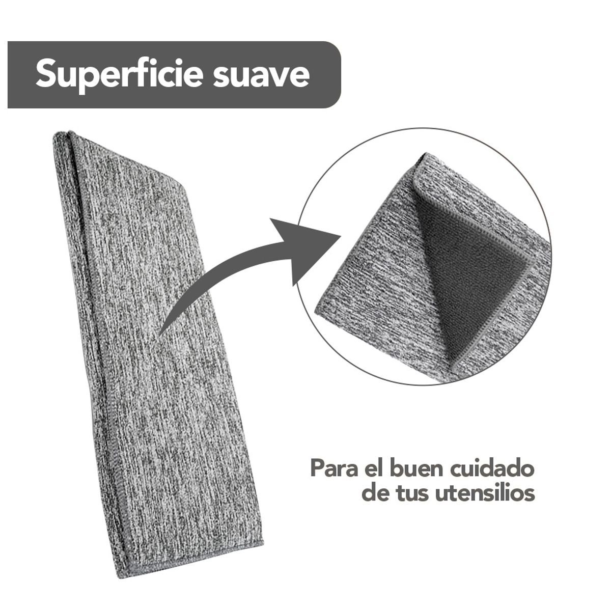 KELLER - Alfombrilla de Microfibra Escurridor Secador de Platos Vasos Gris R63