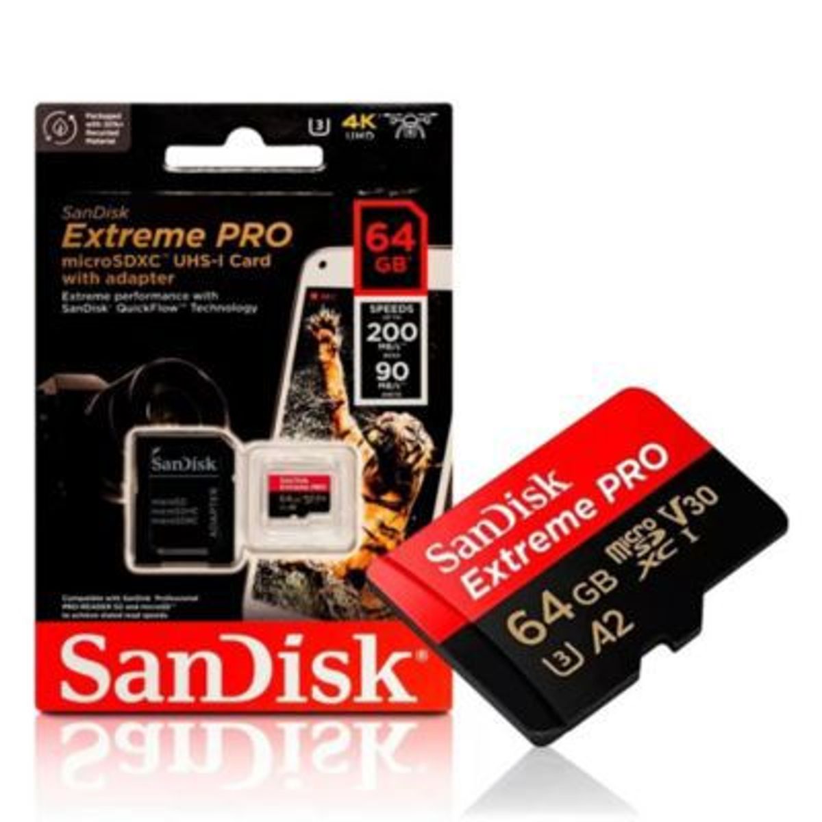 SANDISK - Memoria MICRO SD SANDISK EXTREME PRO 64GB de 200mbs