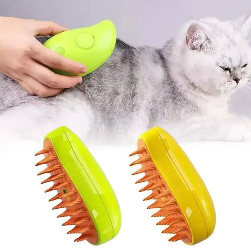 GENERICO - Cepillo de Vapor para Gatos y Perros Quita Pelos recargable