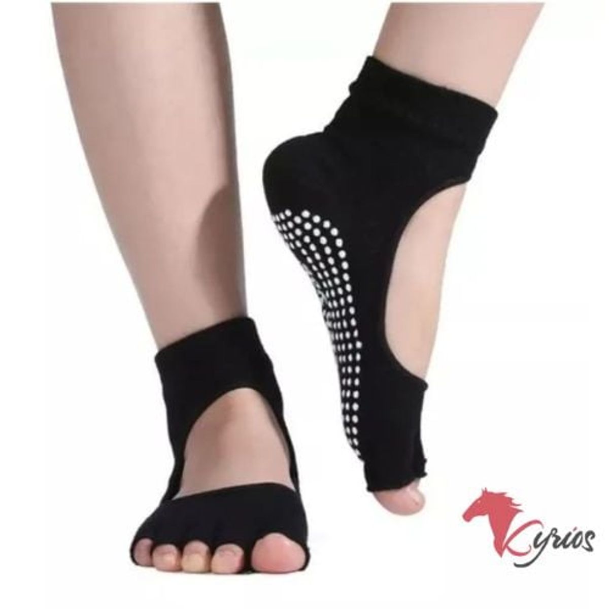 GENERICO - Medias Mitones Antideslizantes Marinera Danza Yoga Pilates