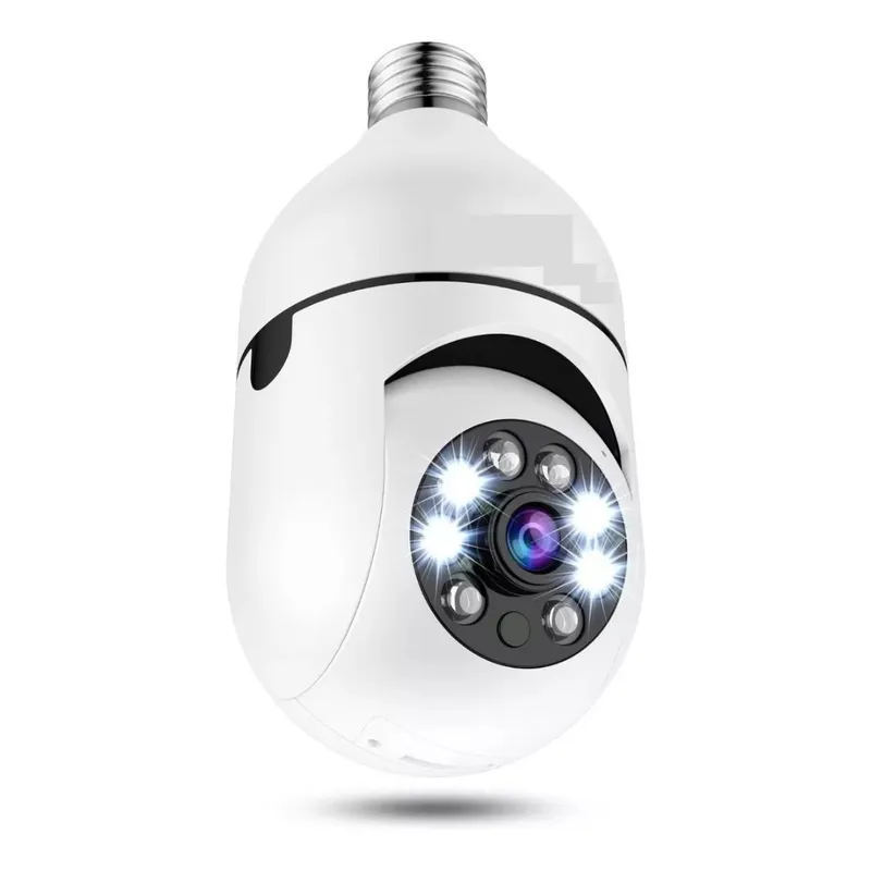 INSPIRA MARKET - Foco camara espia de seguridad videovigilancia Hd 360° Wifi altavoz en vivo