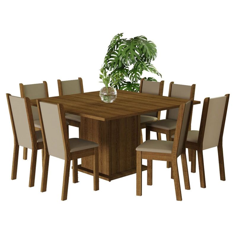 MADESA - Juego de Comedor Marisa con 8 Sillas