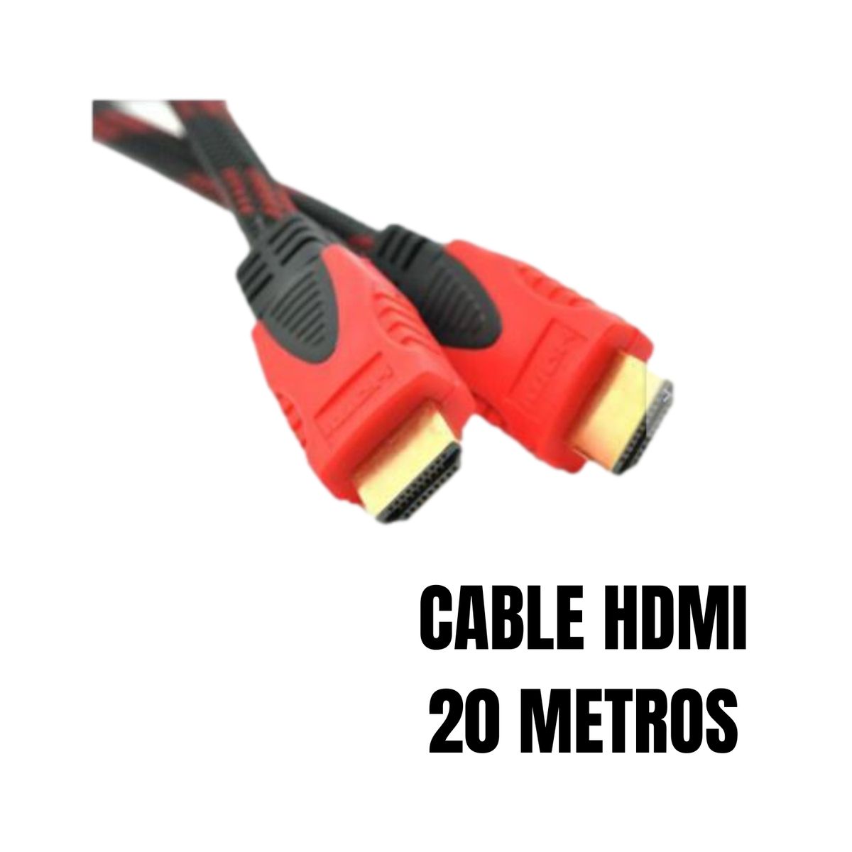 GENERICO - Cable HDMI 20 Metros Trenzado Con Doble Filtro Full HD
