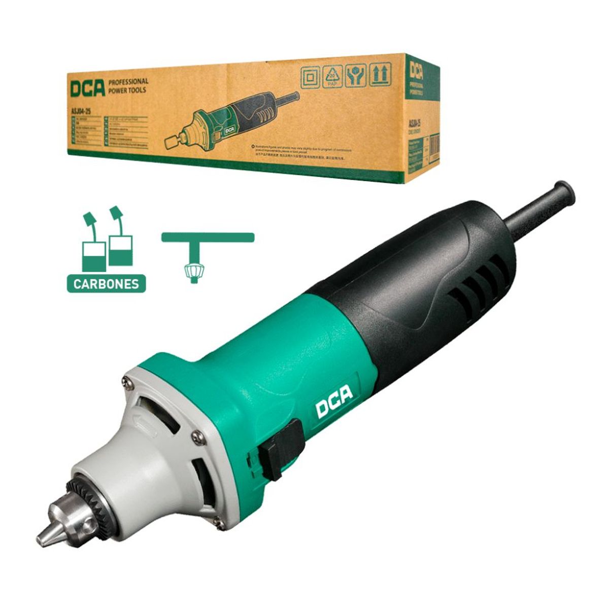 DCA - Rectificador DCA 260W 26700MIN 6MM Tipo Chuck Box