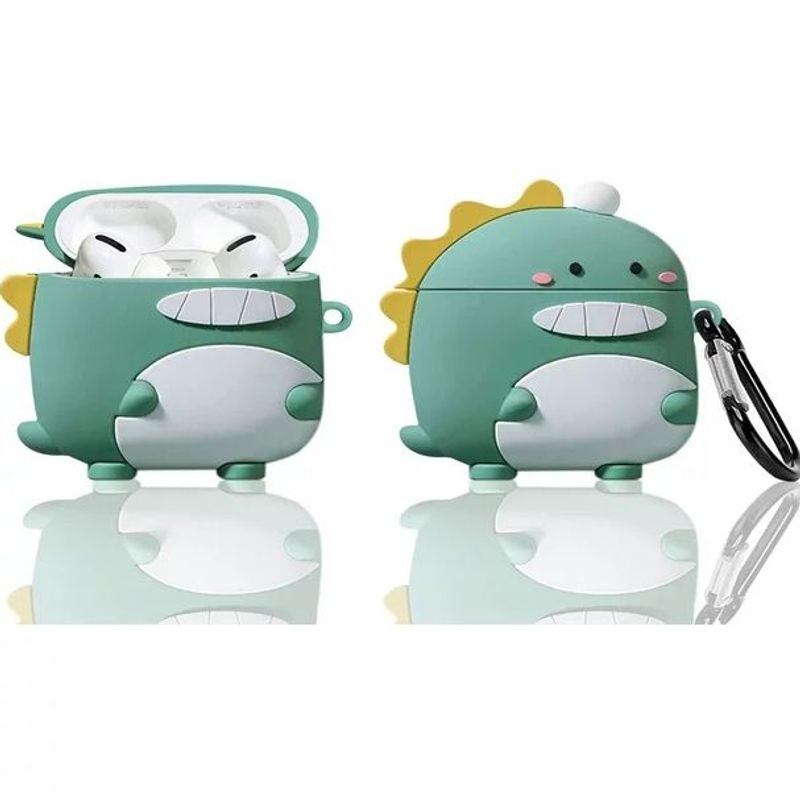 GENERICO - FUNDA AIRPOD DINO MACHO SILICONA