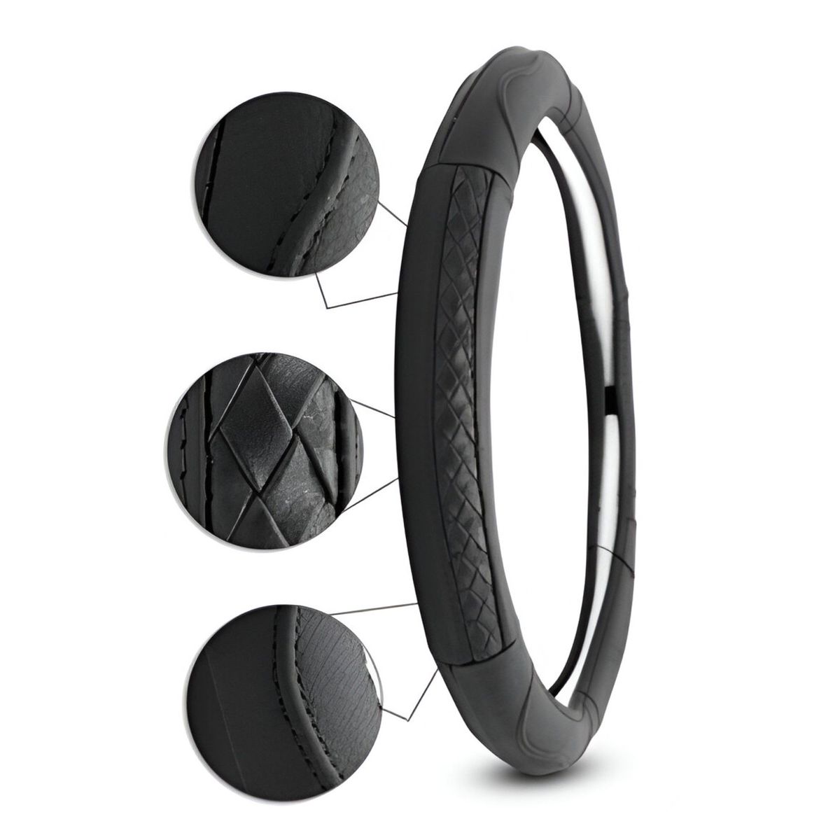 GENERICO - Funda Forro De Timon en Cuero Diseño Exclusivo