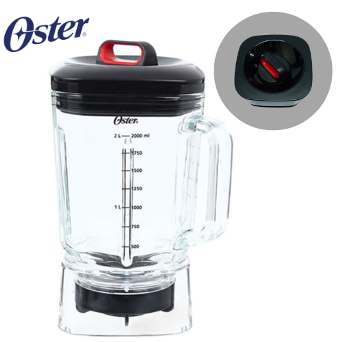 OSTER - Tapa con Sobretapa para vaso vidrio Xpert
