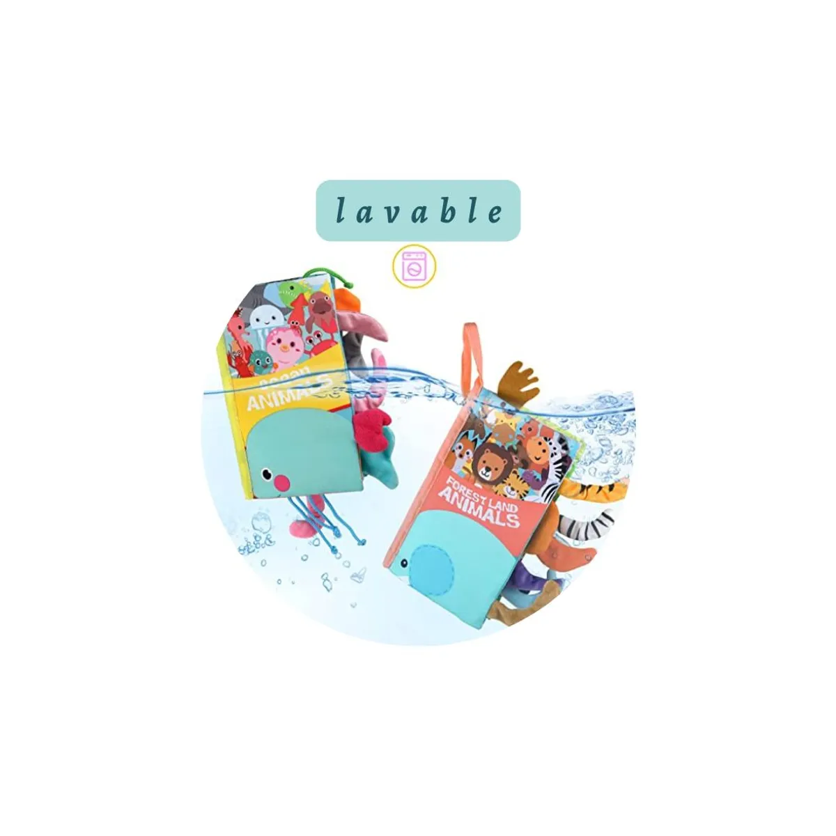 GENERICO - Libro sensorial de Tela - Animales del Oceano