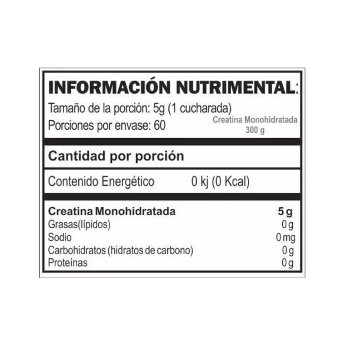 GAT - Creatina Monohidratada 300gr Gat sport EEUU