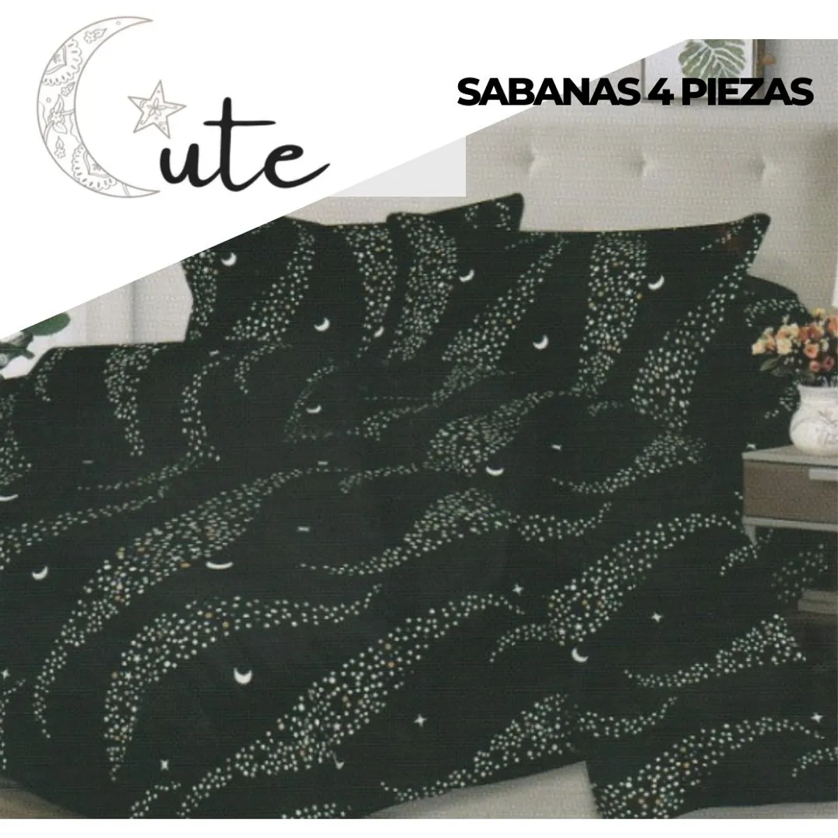 CUTE - JUEGO DE SÁBANAS QUEEN