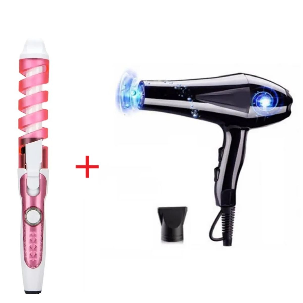 GENERICO - Pack Secadora + Rizadora Cabello Color Aleatorio