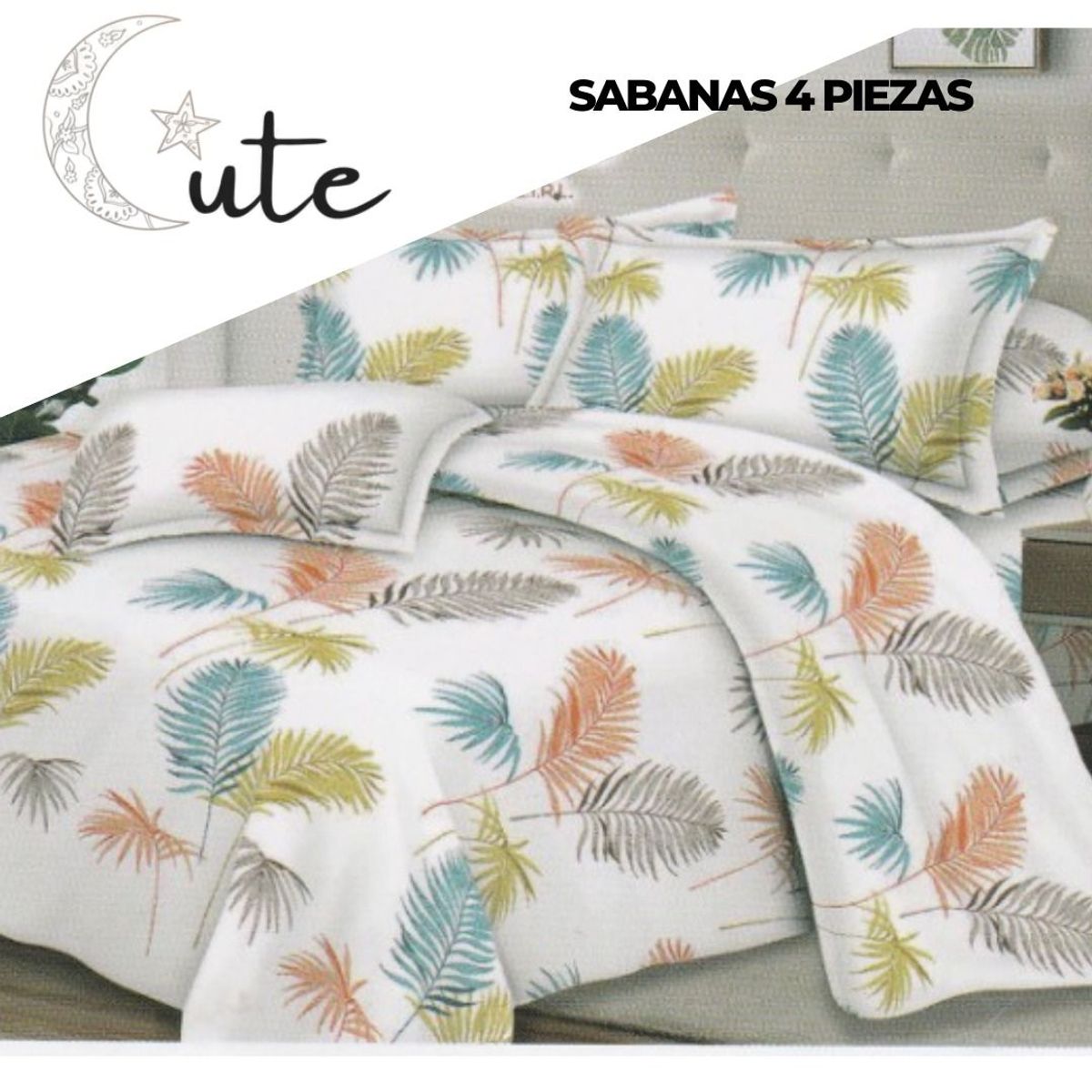 CUTE - JUEGO DE SÁBANAS QUEEN