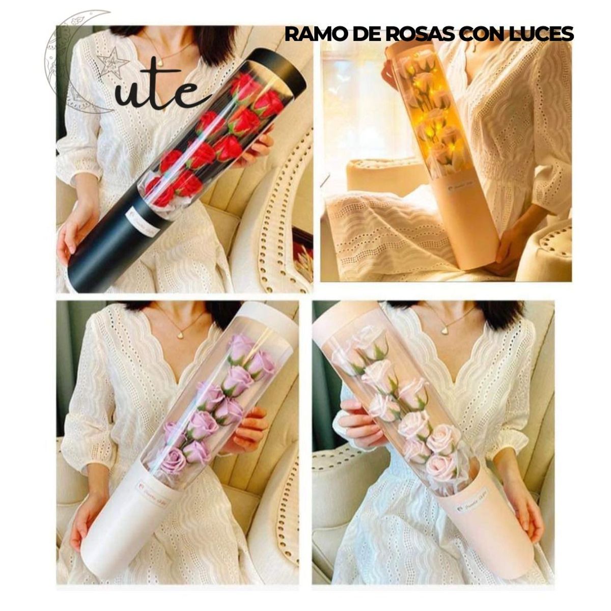 GENERICO - RAMO DE ROSAS CON LUCES