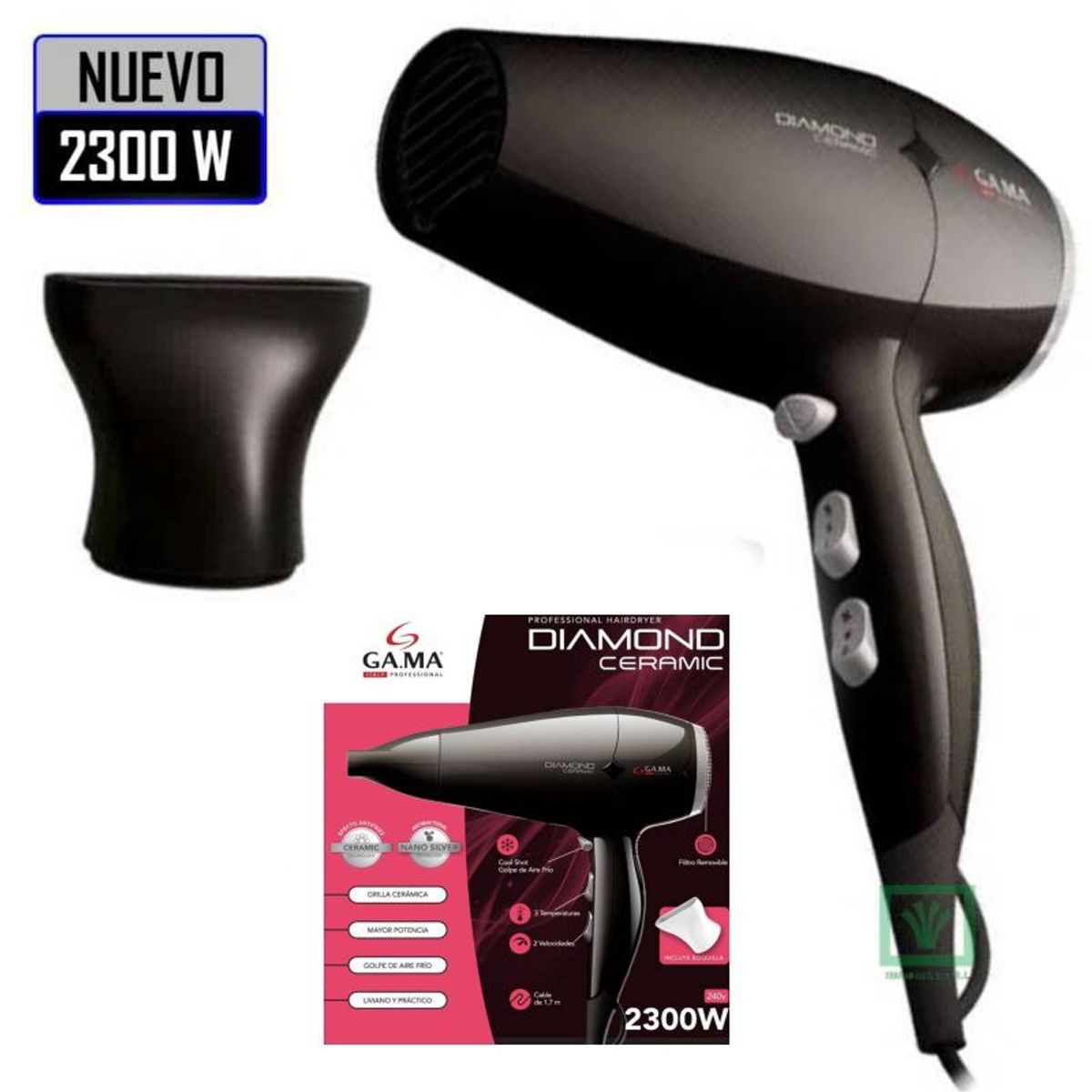 GAMA - SECADORA DIAMOND CERAMIC BLACK