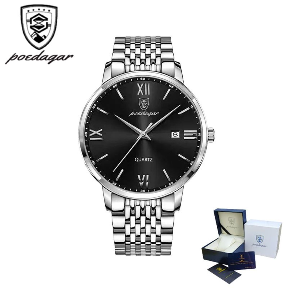 GENERICO - Reloj POEDAGAR para Hombre - Elegante - Acero_.