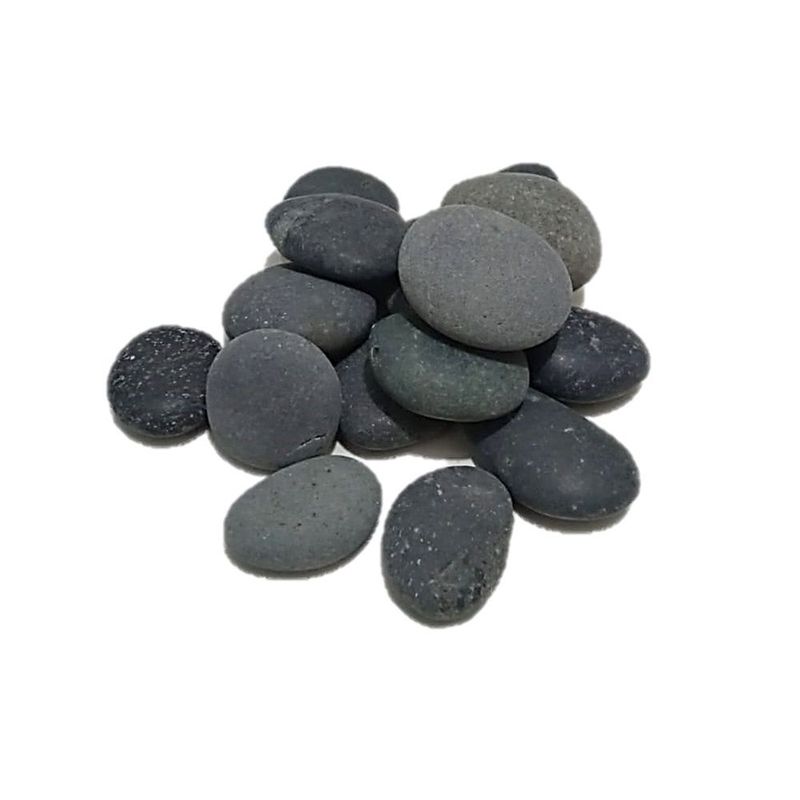 GENERICO - PIEDRA CANTO RODADO 1 PULGADA  GRIS BOLSA 5KG