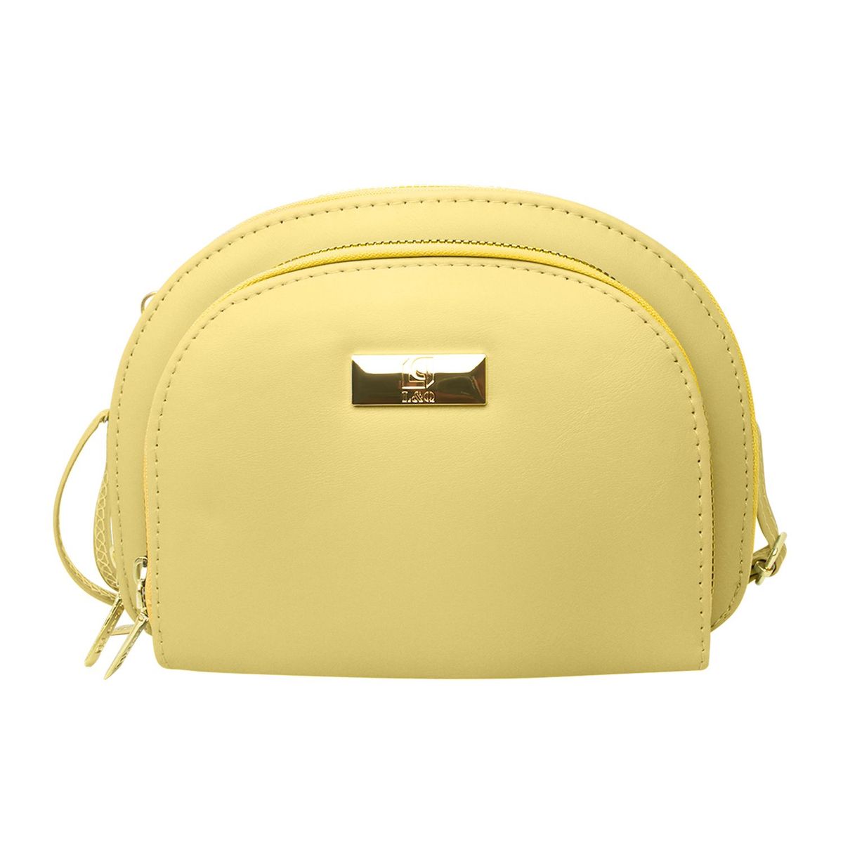 BUYPAL - Bolso Bandolero 3 Compartimentos CARTERA-B6112-AMARILLO