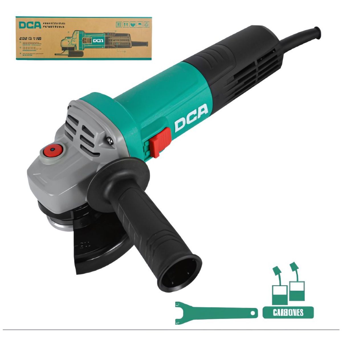 DCA - Amoladora  Angular 4.5 pulg 820W D22MM 11800/Min auto stop-ASM13-115B