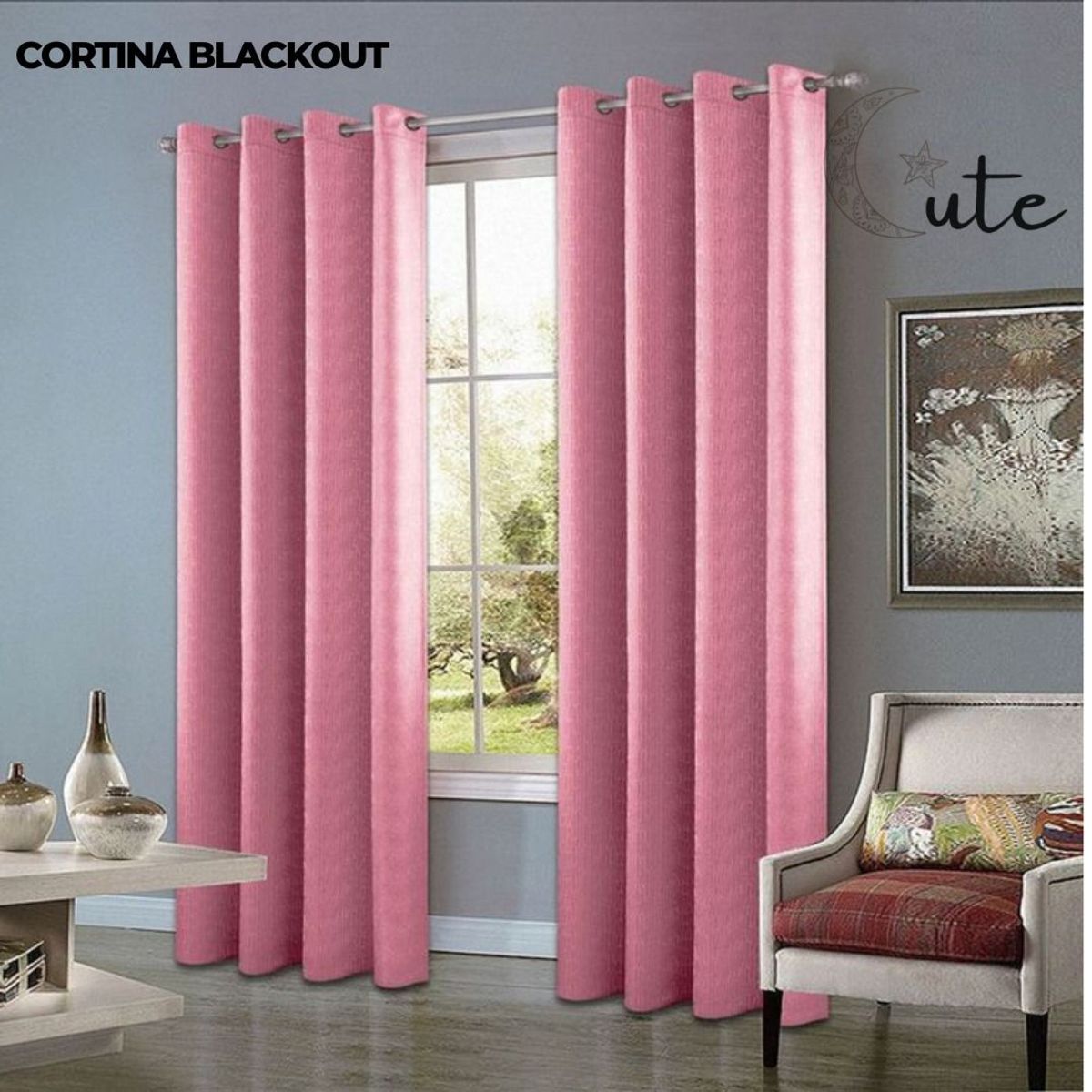 GENERICO - SET DE CORTINAS BLACKOUT 140 x 220CM/ 2
