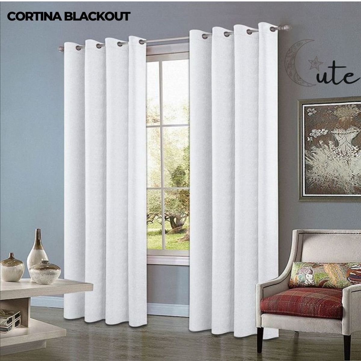 GENERICO - SET DE CORTINAS BLACKOUT 140 x 220CM/ 2